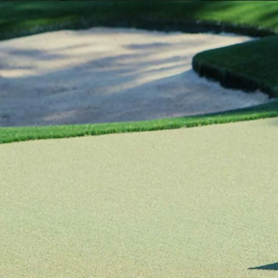 a flag on a golf course