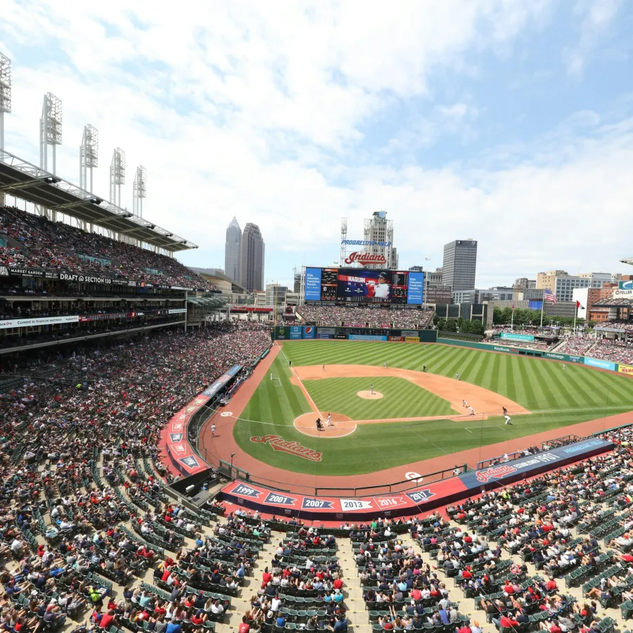 a baseball stadium with a large crowd