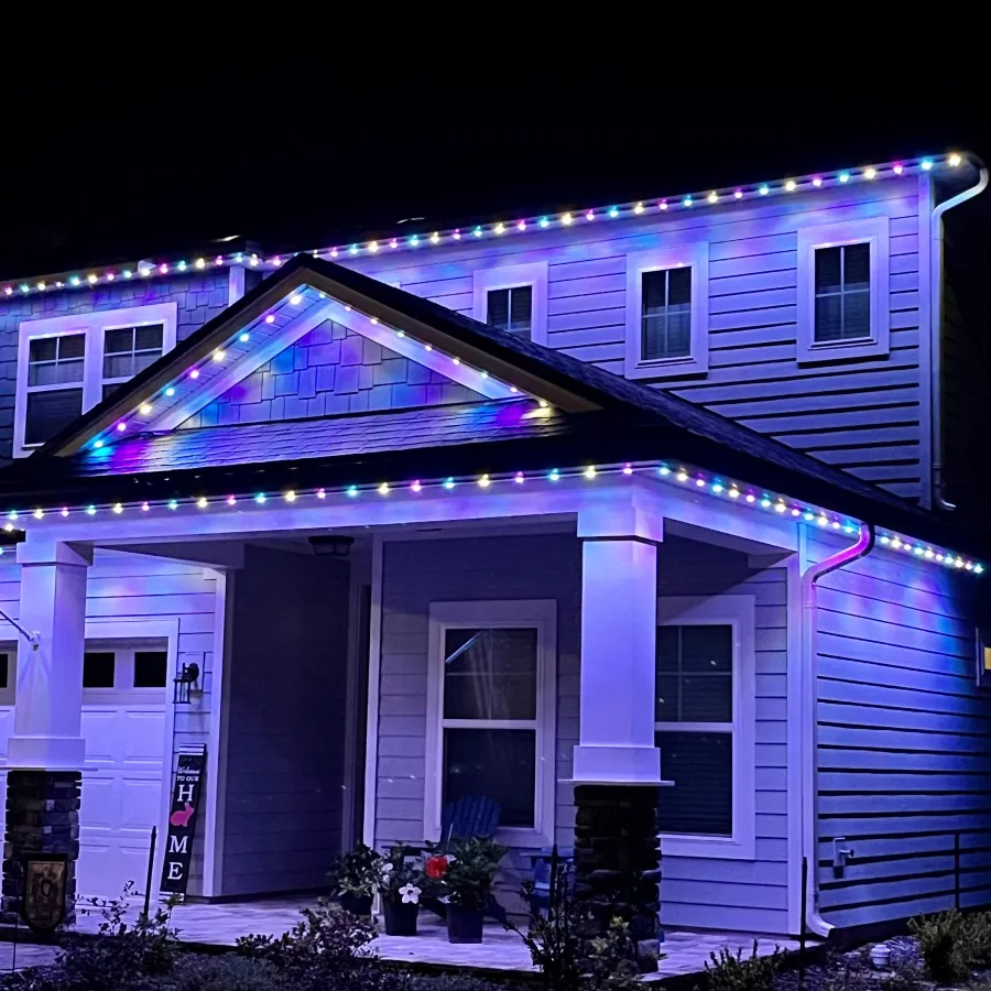 a house with a flag on the roof