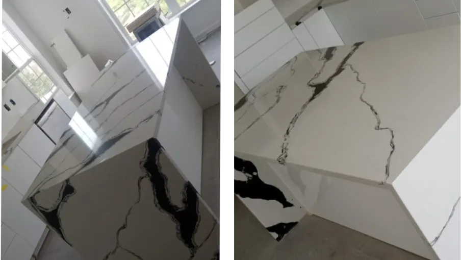 a room with a tile floor and a tile floor with a tile wall