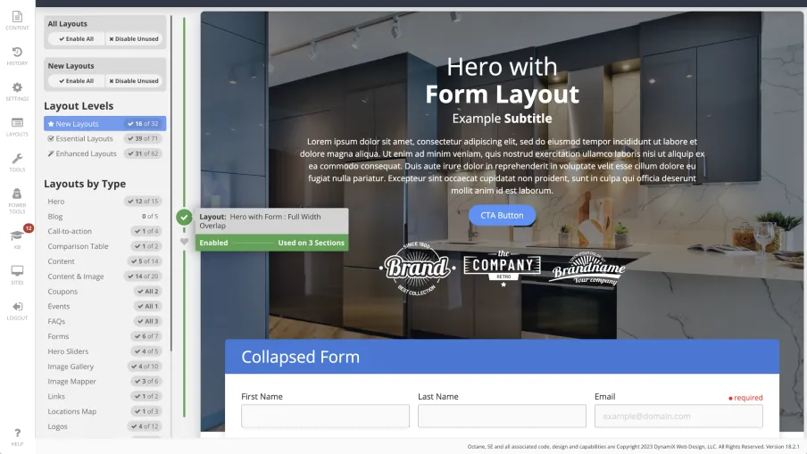 graphical user interface, website