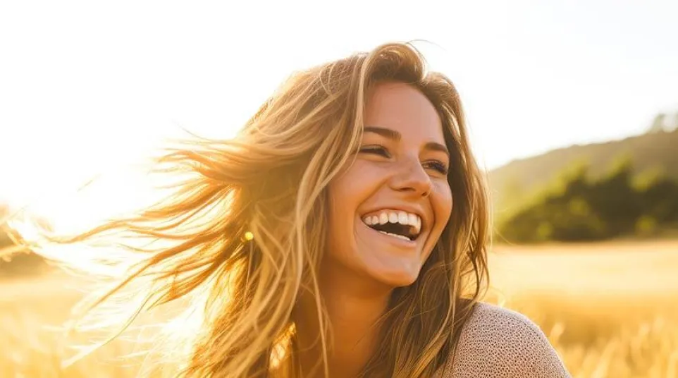 a woman smiling for the camera