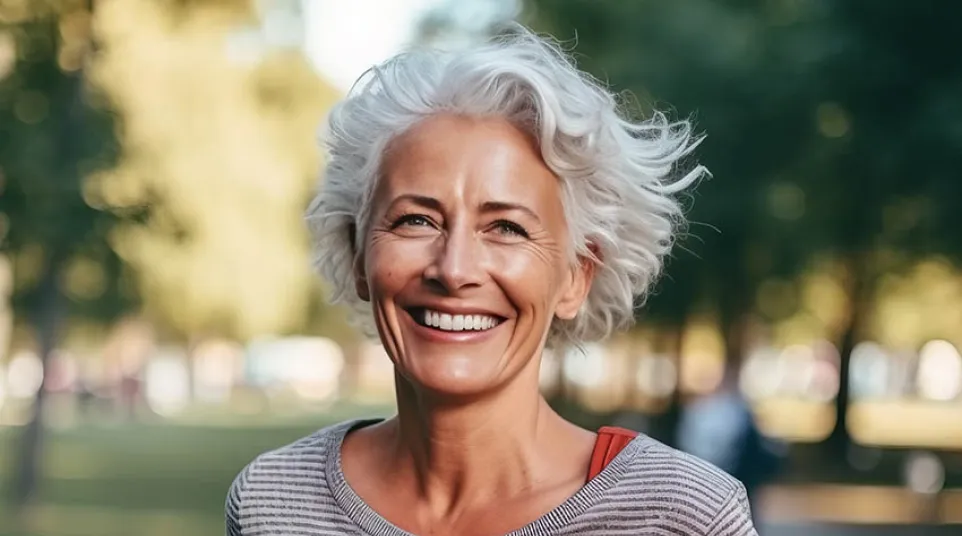a person smiling for the camera