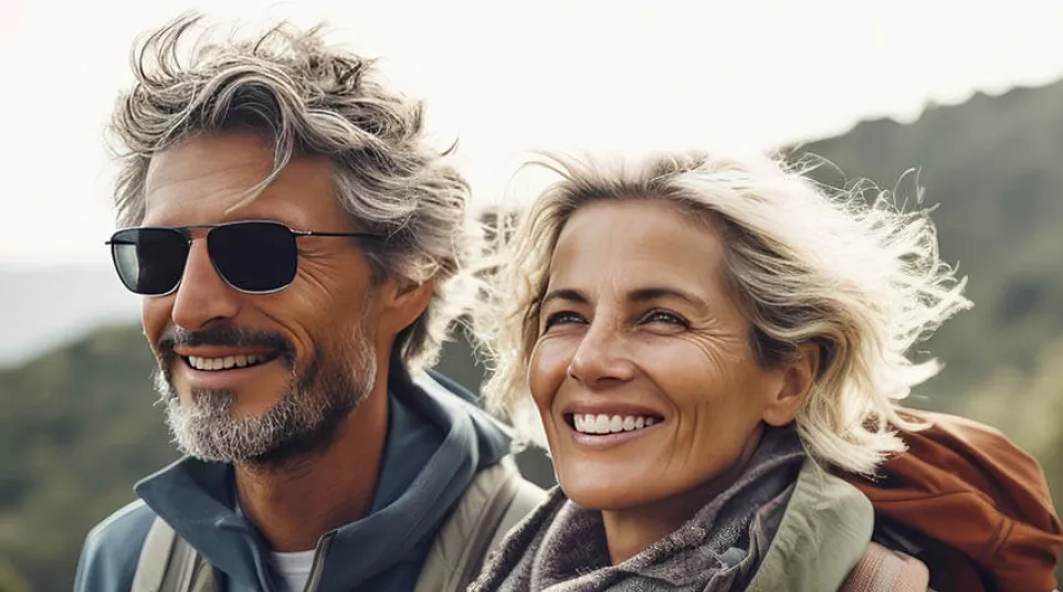 a person smiling for the camera