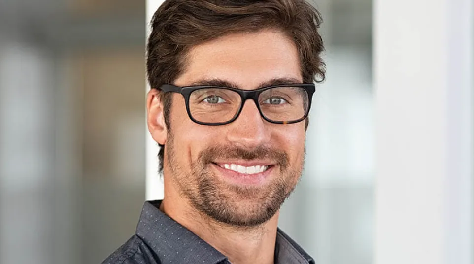 a man wearing glasses