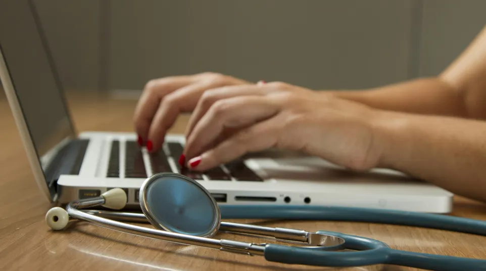 a person using a laptop