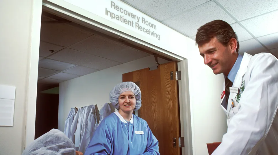 a doctor talking to a patient