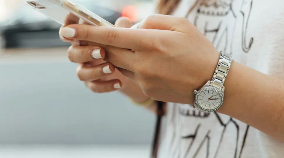 a person holding a phone