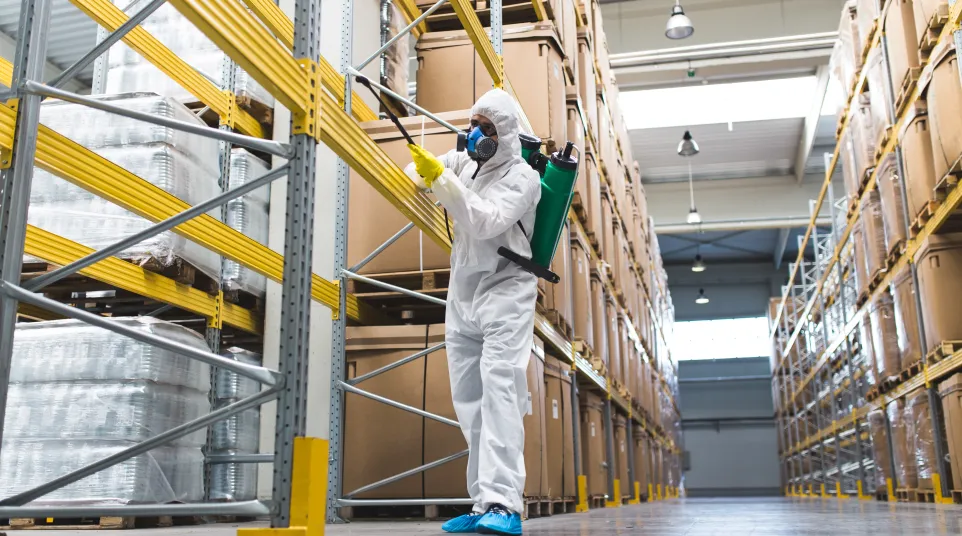 a person in a white suit