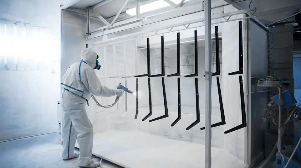 a man in a white lab coat working on a machine