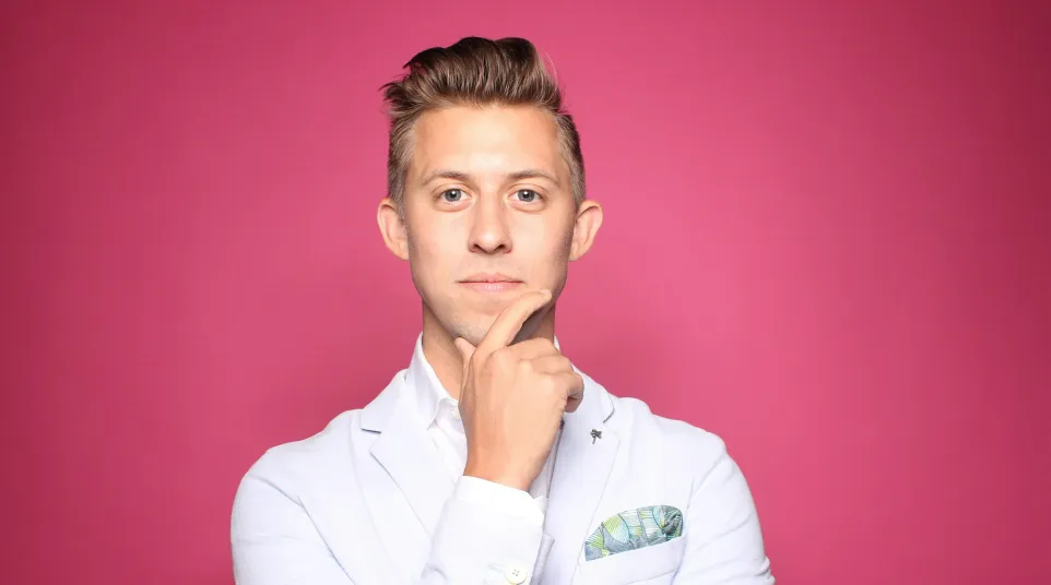 a man in a white shirt