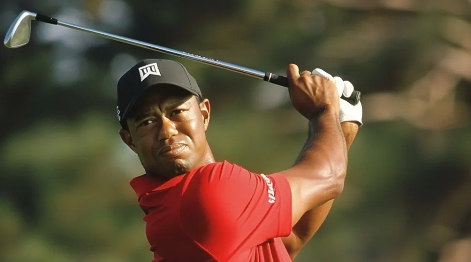 Tiger Woods swinging a golf club
