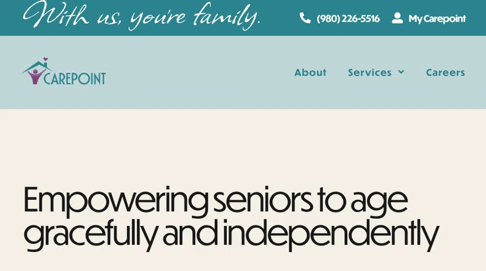 Hands gently holding elderly person's hand symbolizing compassionate senior care services.