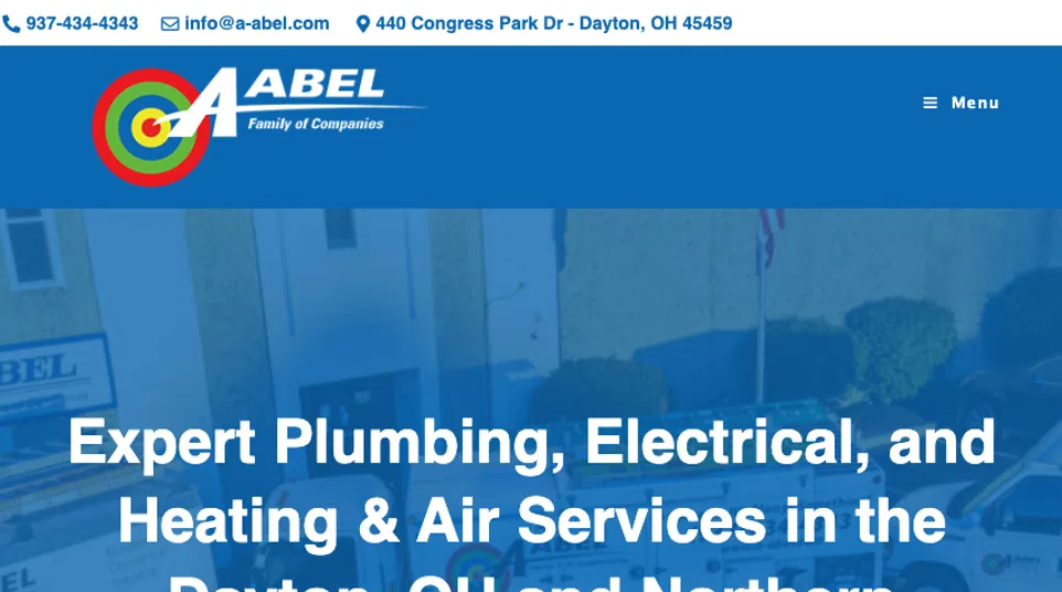 A-Abel offers expert plumbing, electrical, HVAC services in Dayton and Northern Cincinnati with top ratings and veteran ownership.