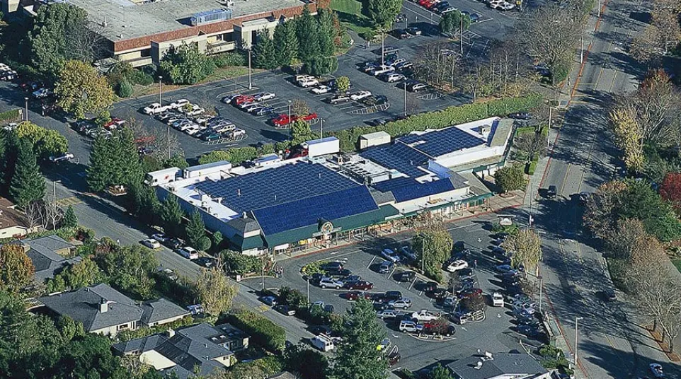 aerial view of a large building