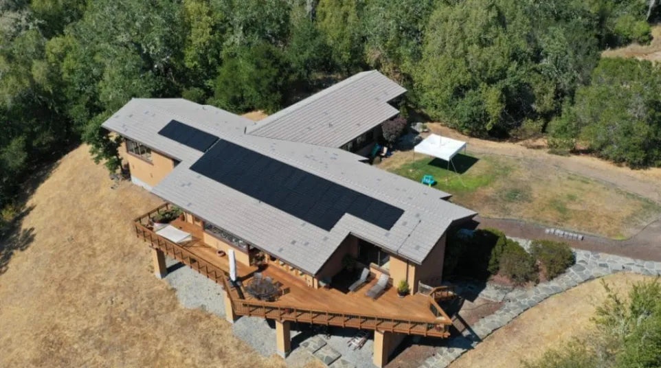 a building with a roof