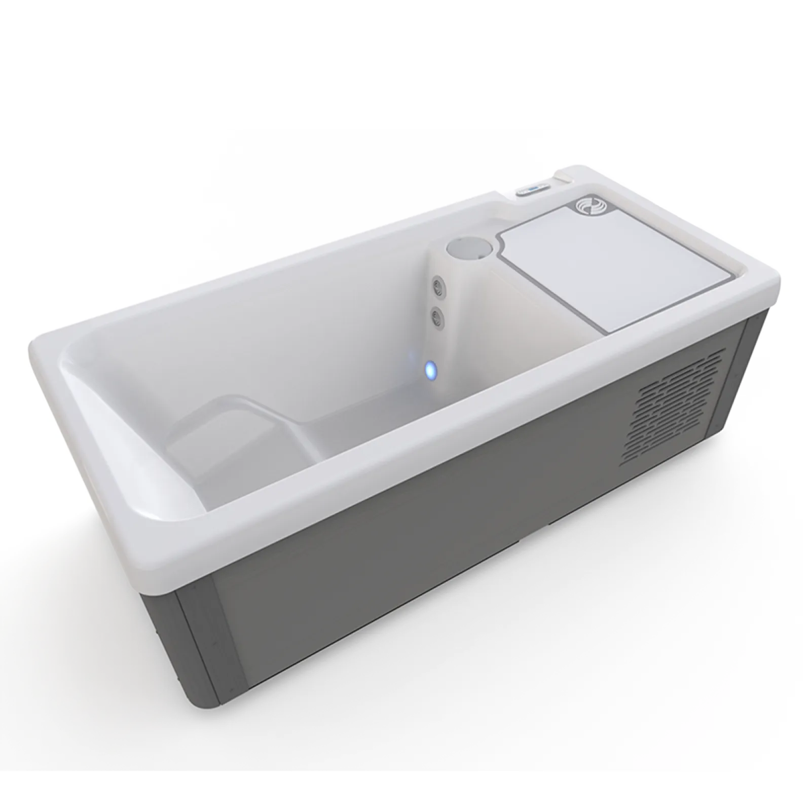 a white rectangular object with a black background