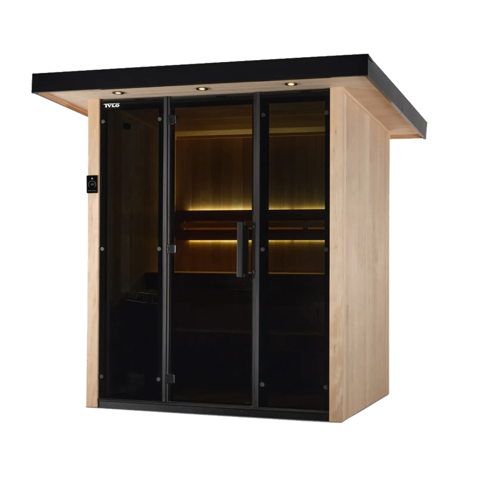 a door with a glass window