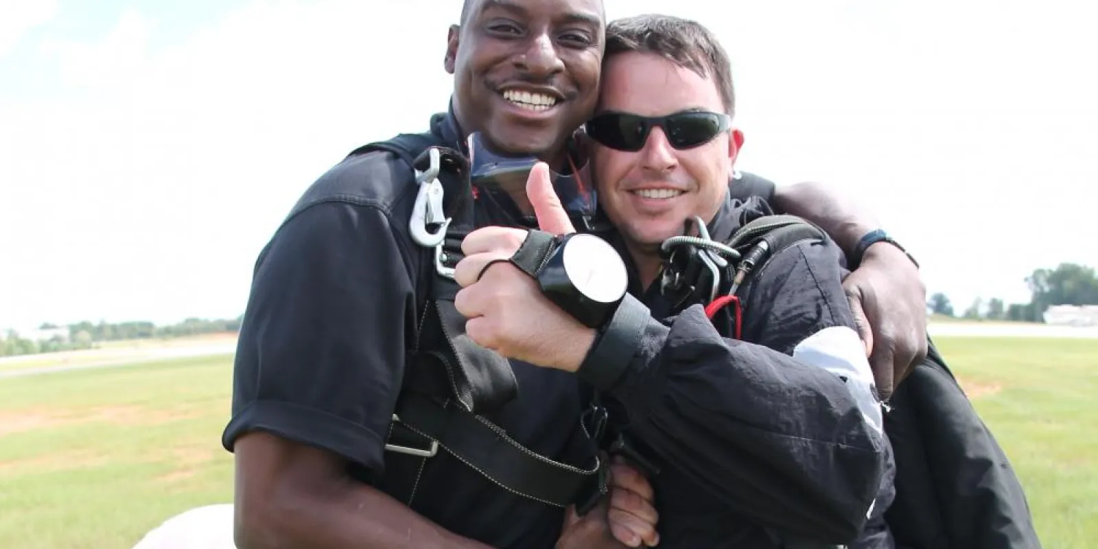 two people posing for a picture