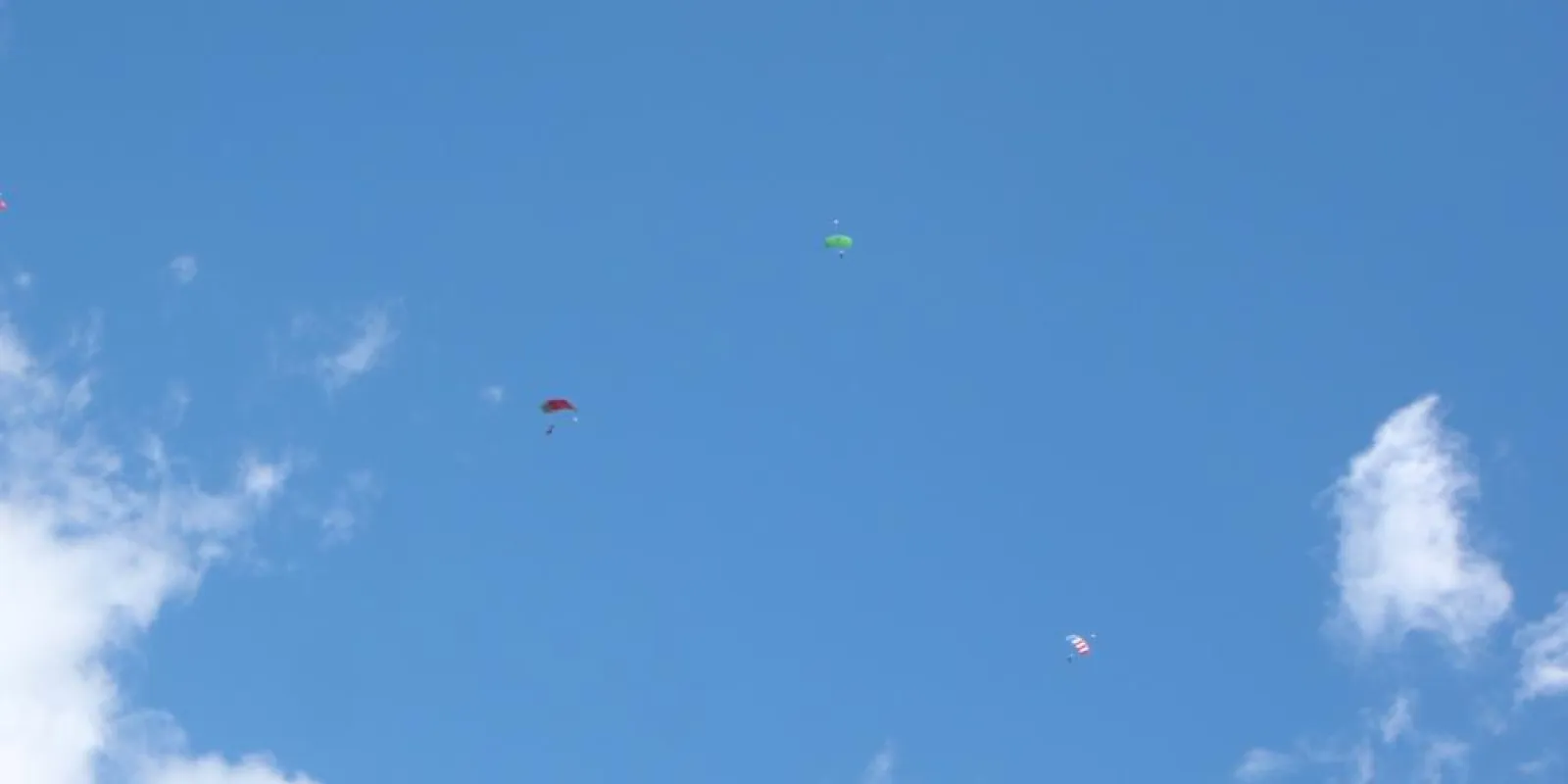 a group of people sky diving