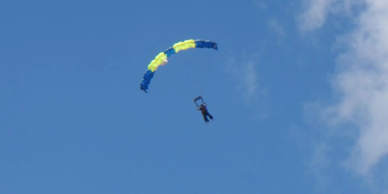 two people under a parachute