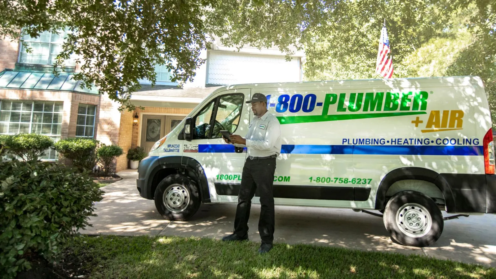 a man standing in front of a van