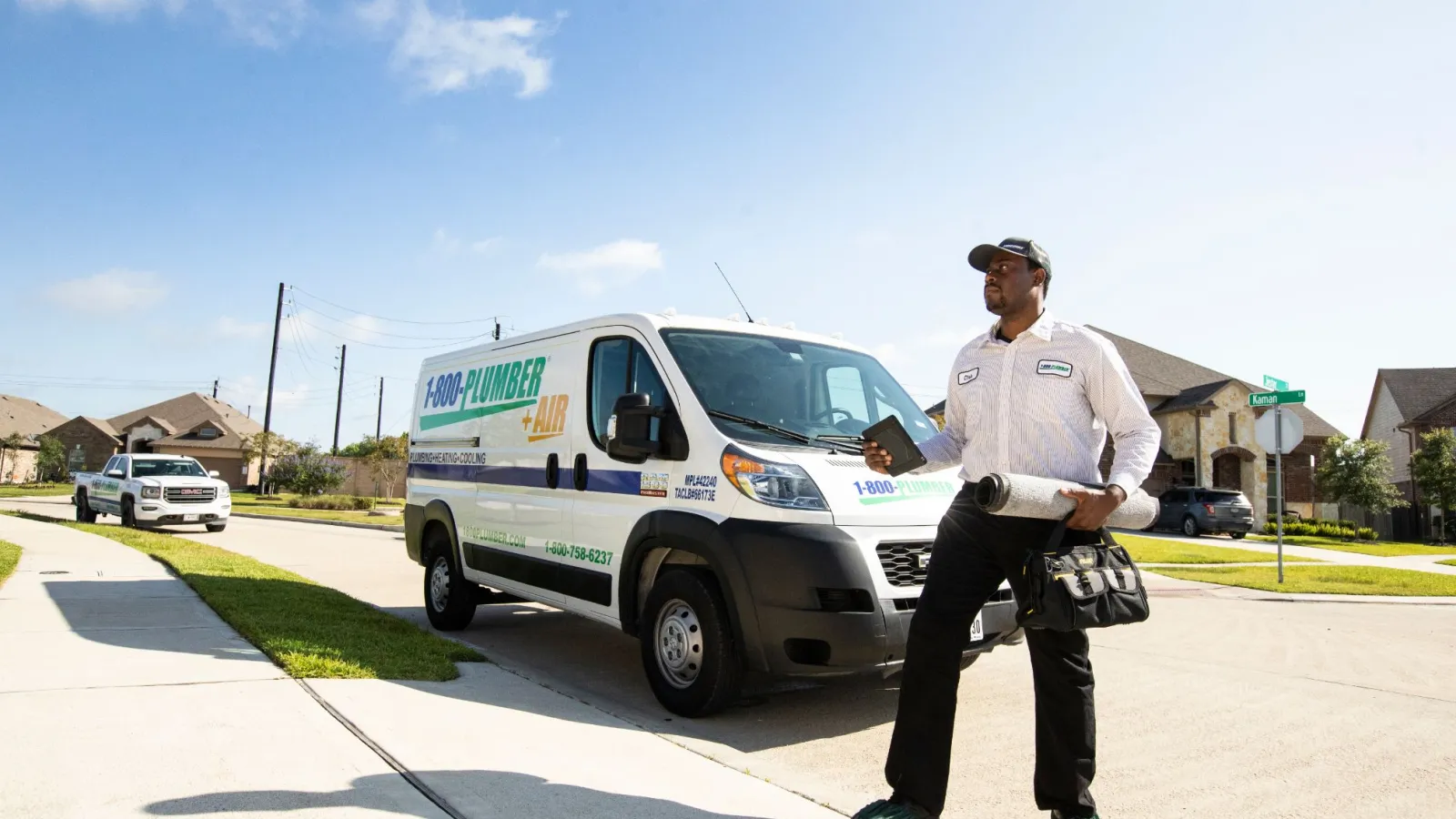 man in front of truck