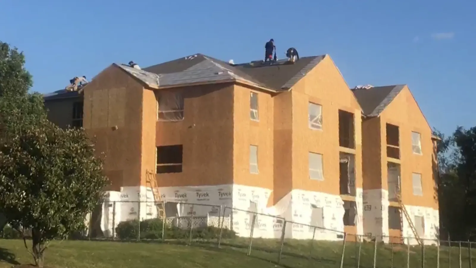 a house on the side of a building