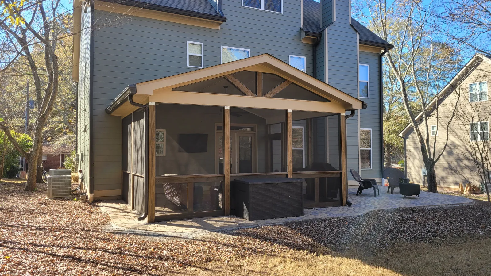 a house with a garage