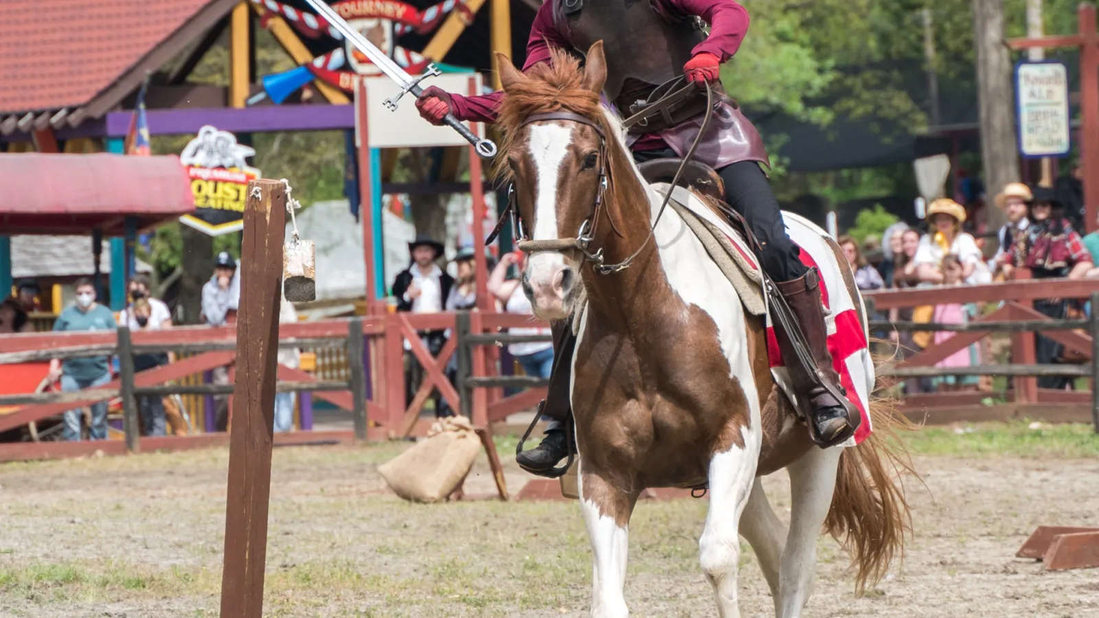a person riding a horse