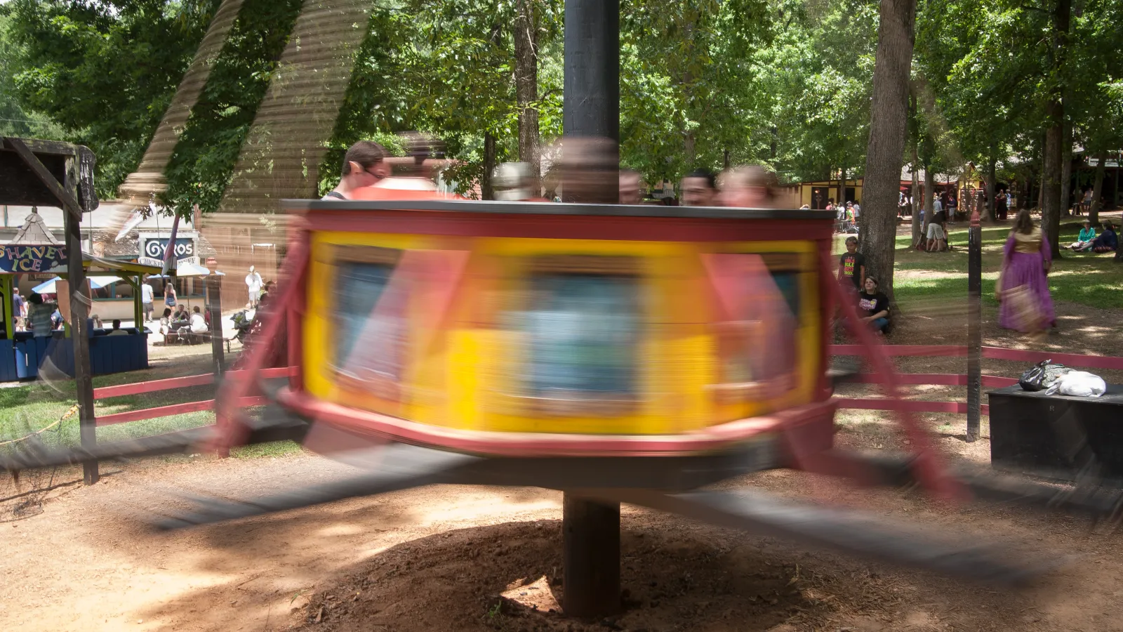 a person riding a roller coaster