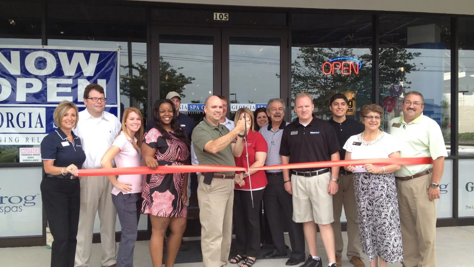 a group of people posing for a photo