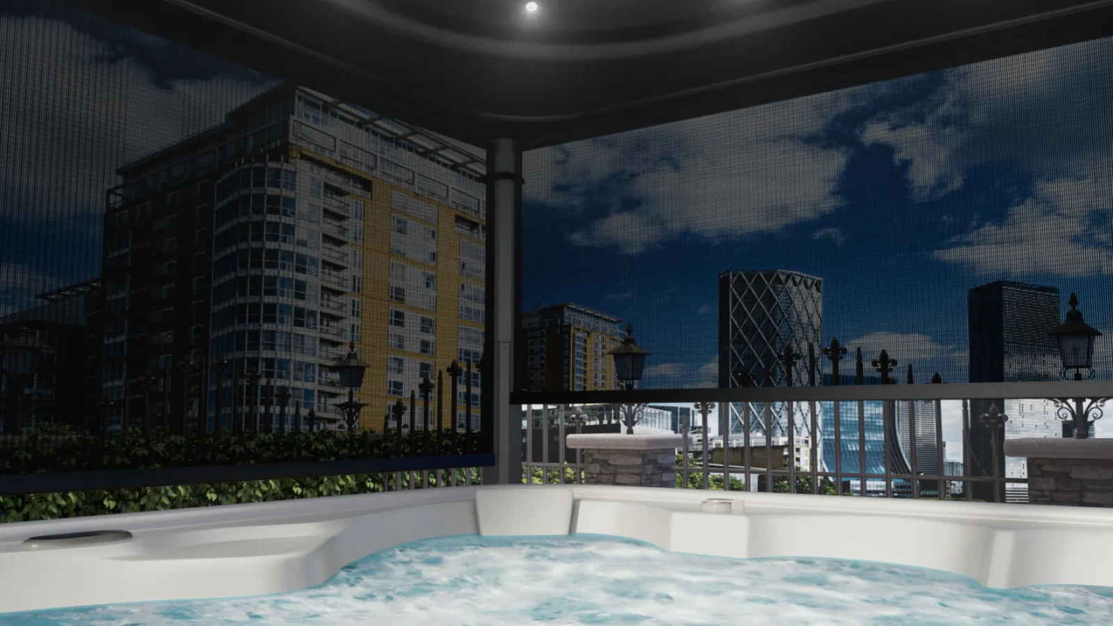 Covana Oasis Hot Tub Cover view from the spa