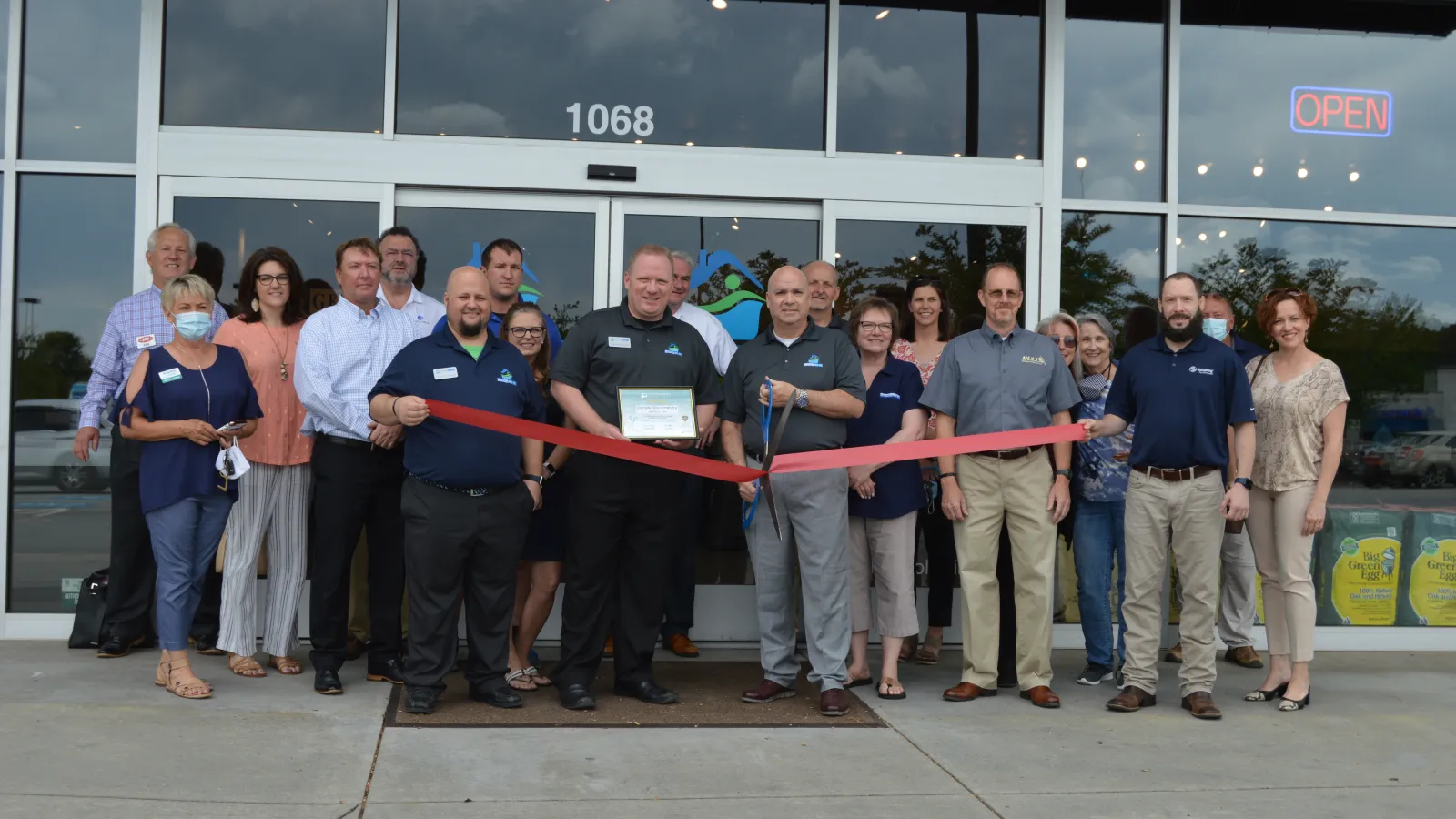 a group of people posing for a photo
