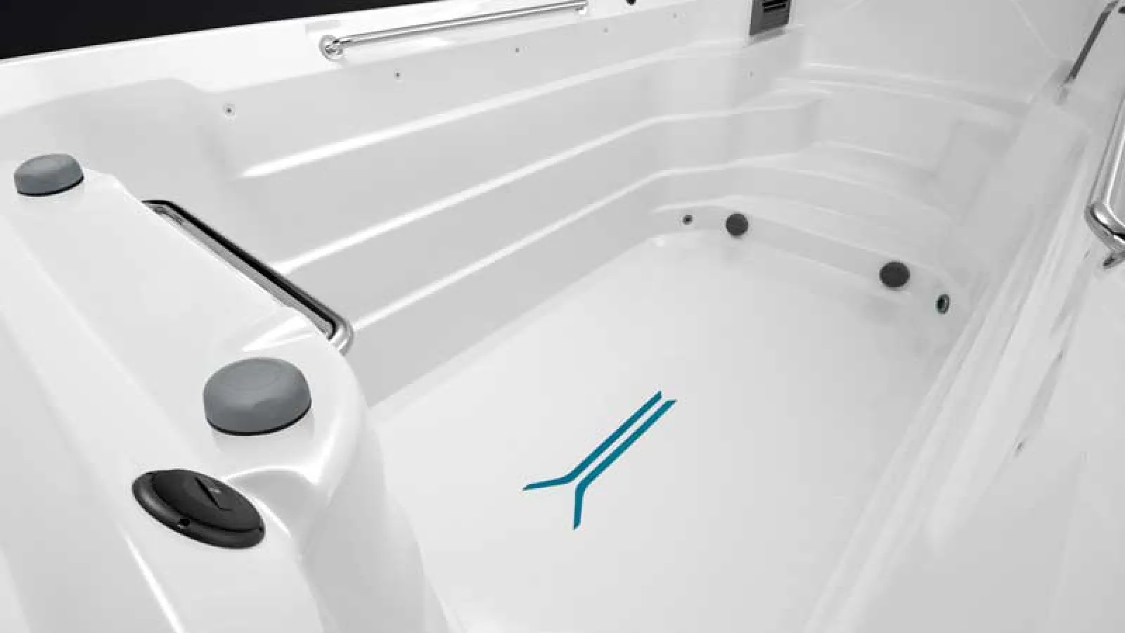 a close up of a swim spa