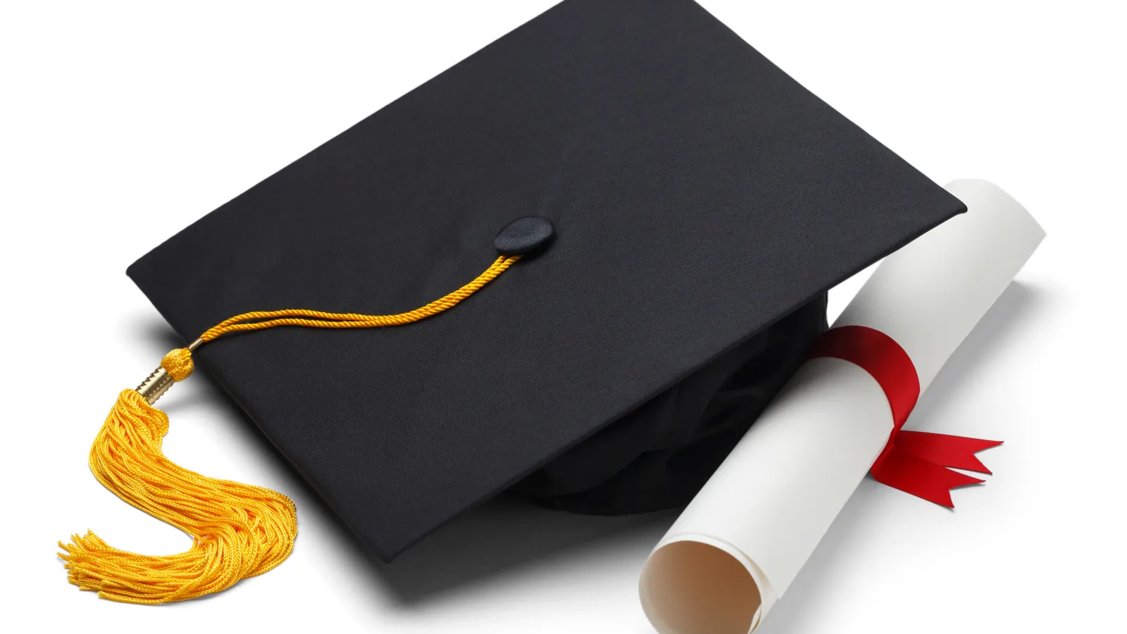 a graduation cap and diploma