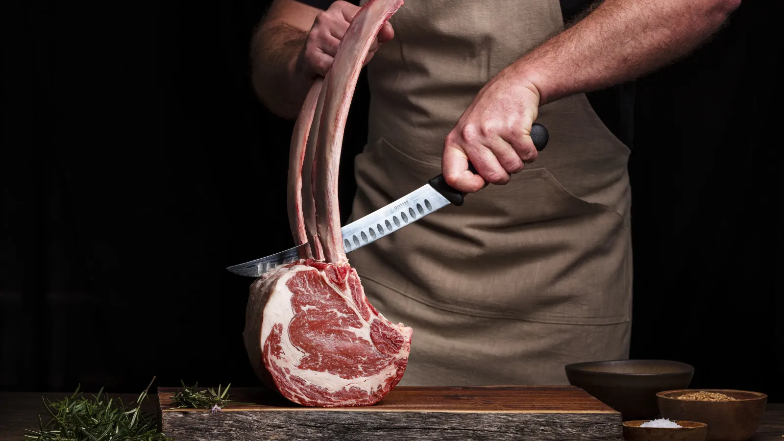 a man holding a knife