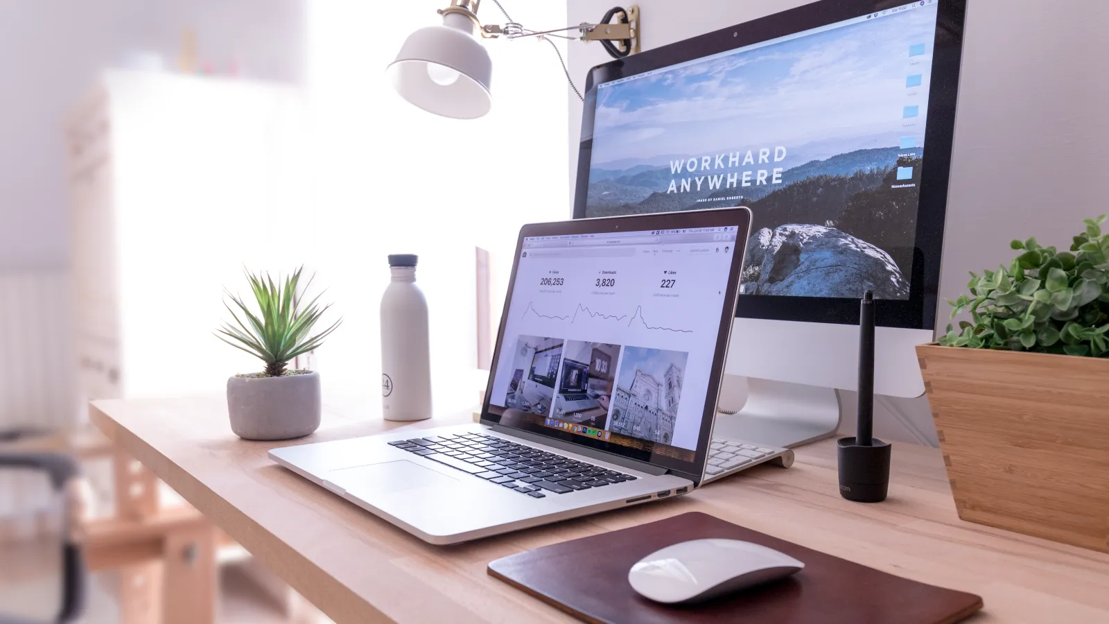 a laptop on a desk