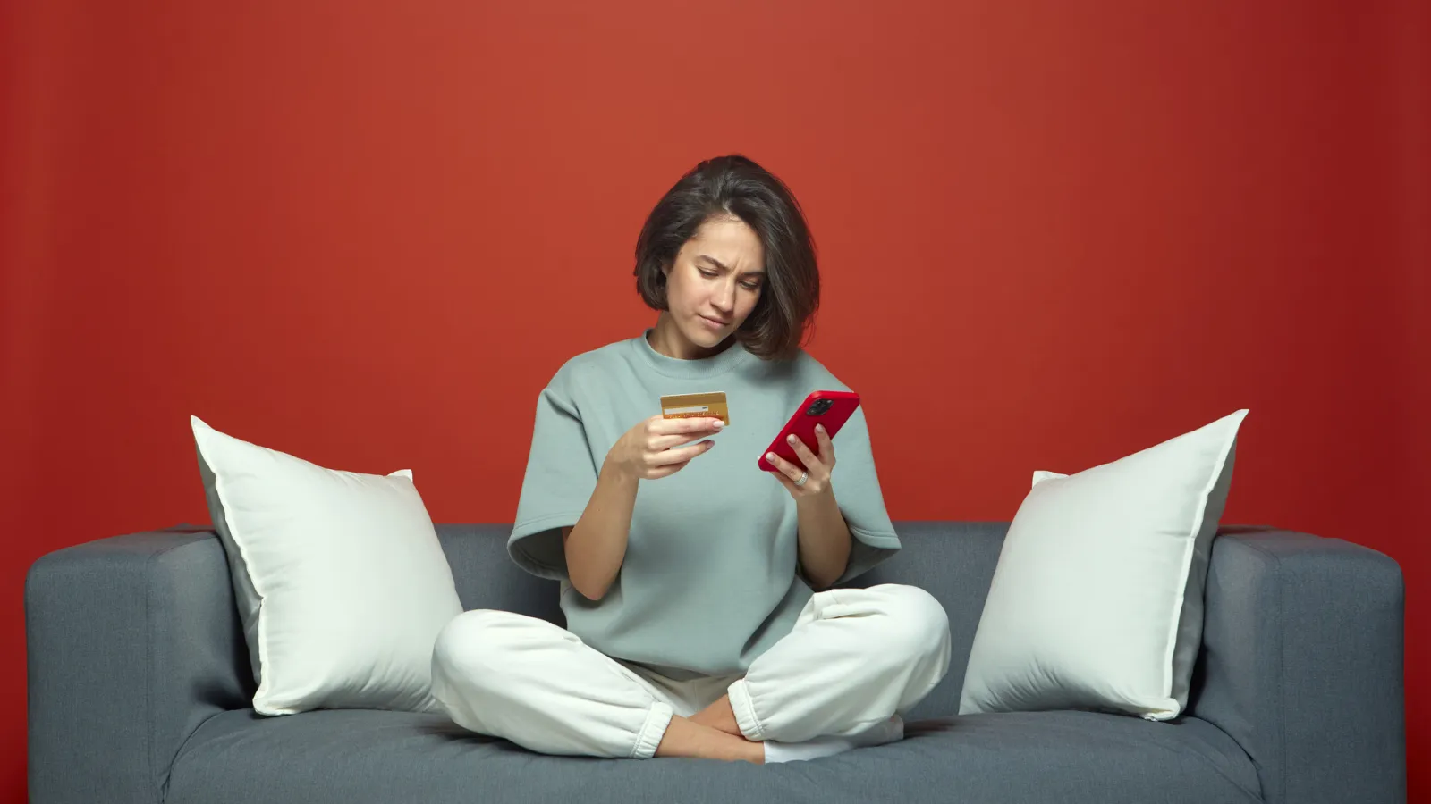 a person sitting on a couch