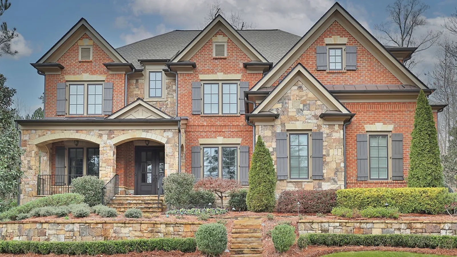 a large brick house