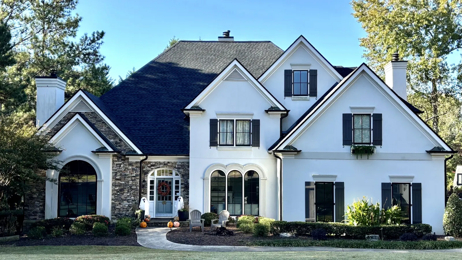 White house after North Georgia Replacement Windows installation service