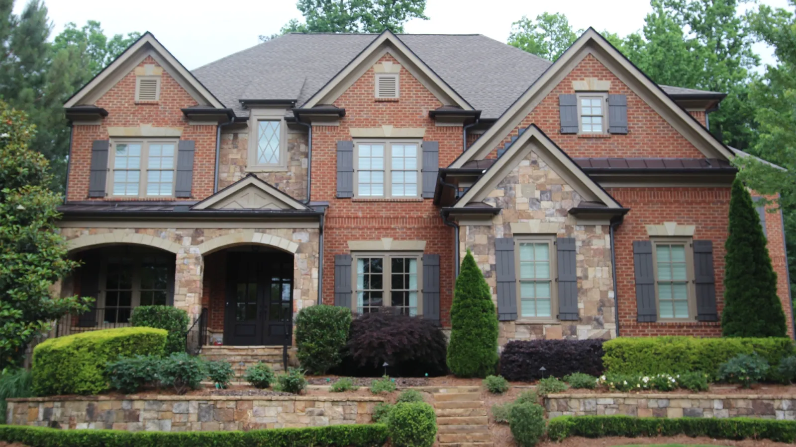 a large brick house