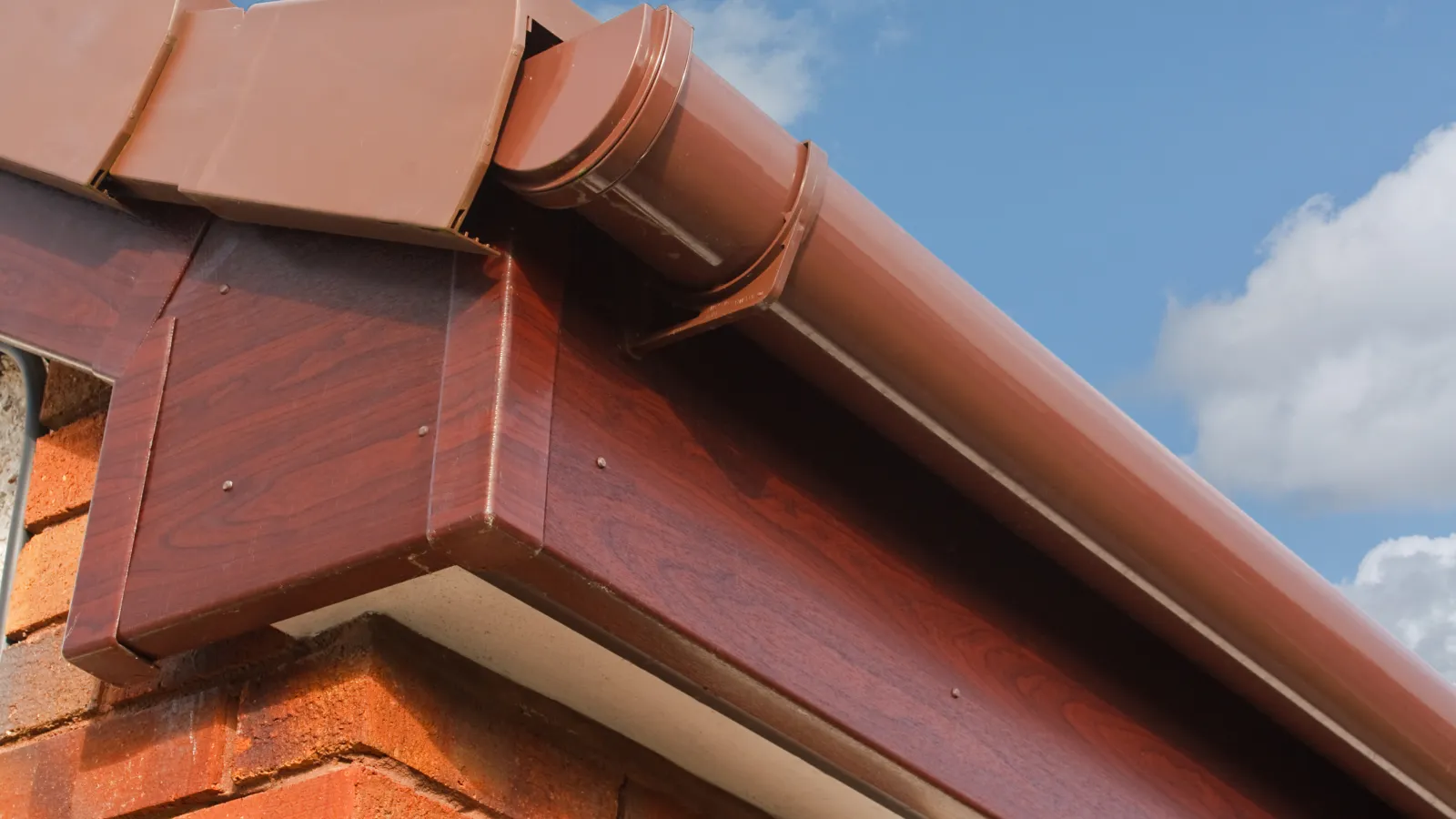 a close-up of a roof with fascia