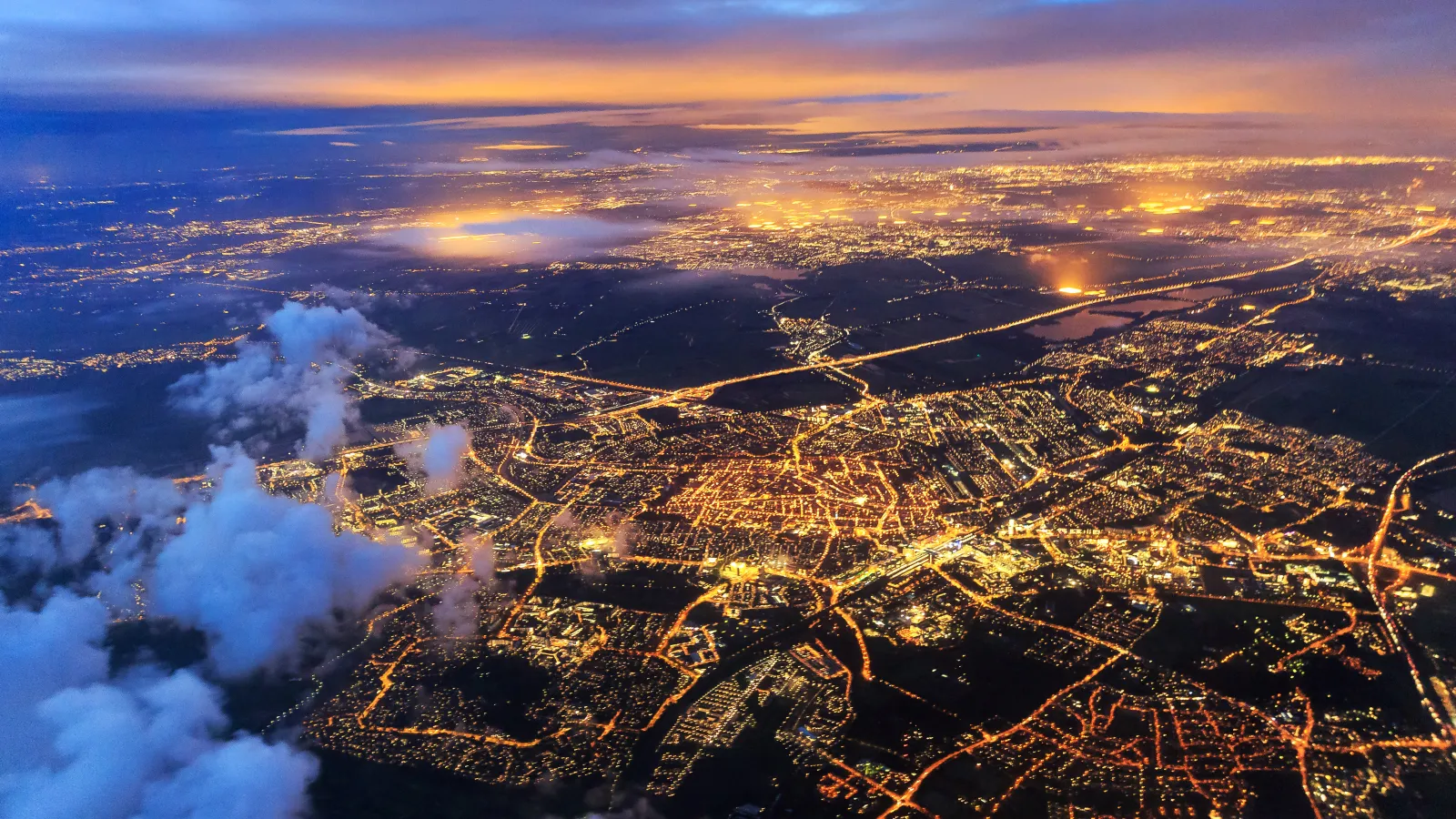 aerial view of a city