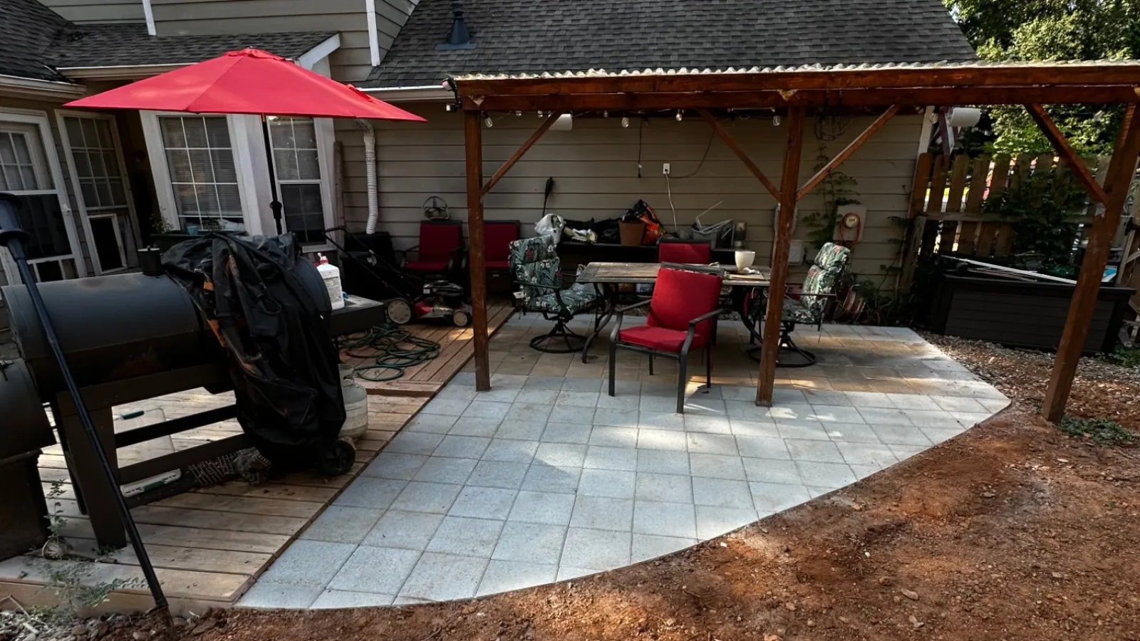 Newly finished patio space