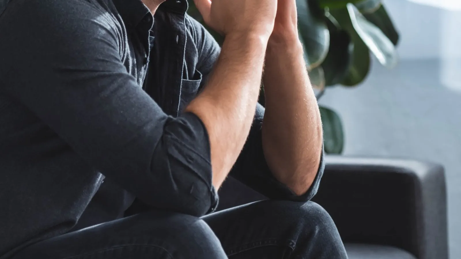 a man sitting in a chair