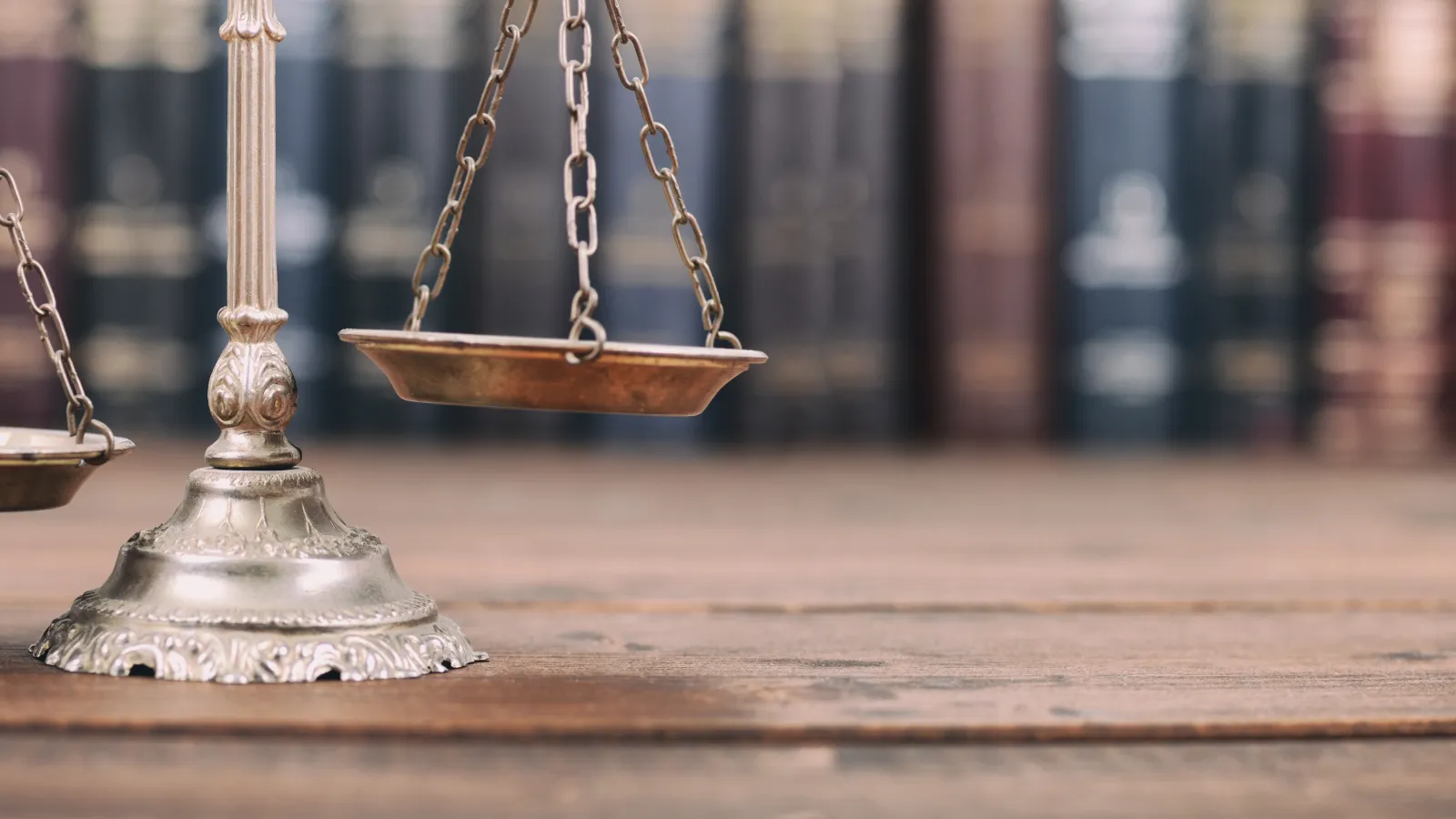 scales of justice on a table