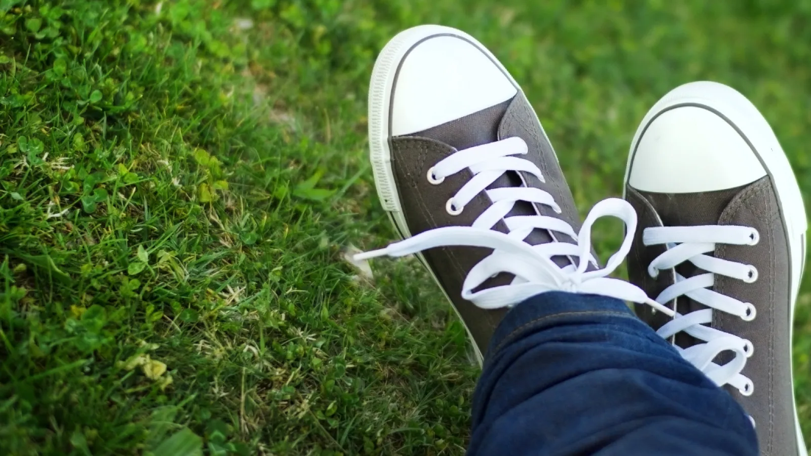 Shoes in grass