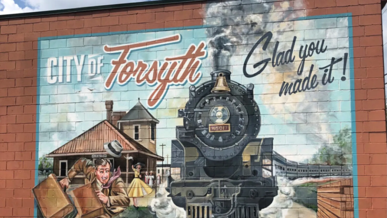 mural with train