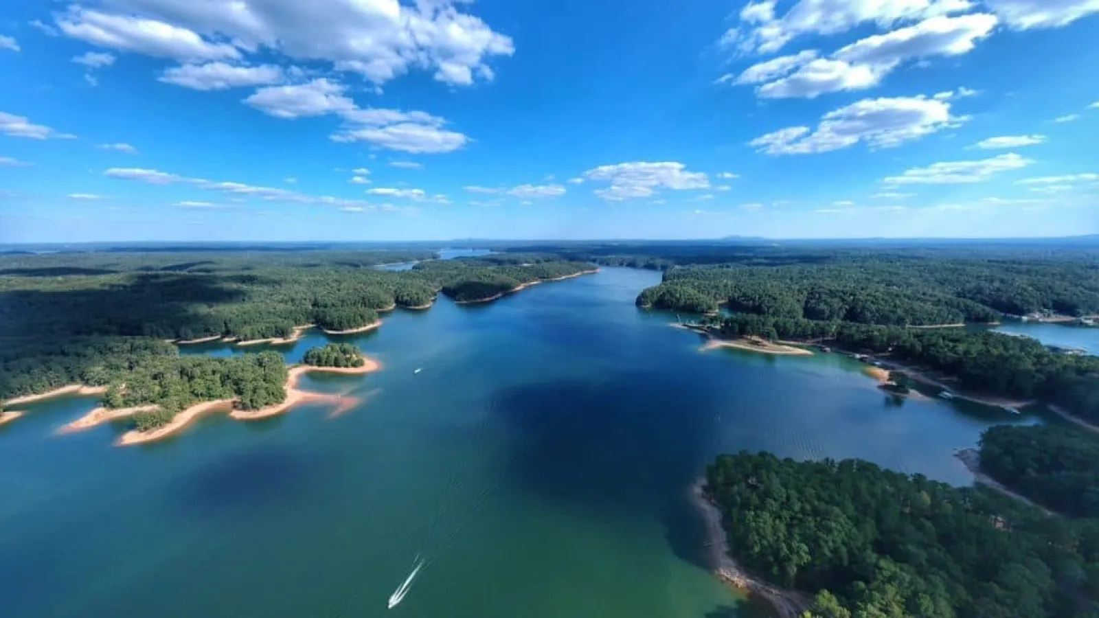 aerial shot of Lake Allatoona